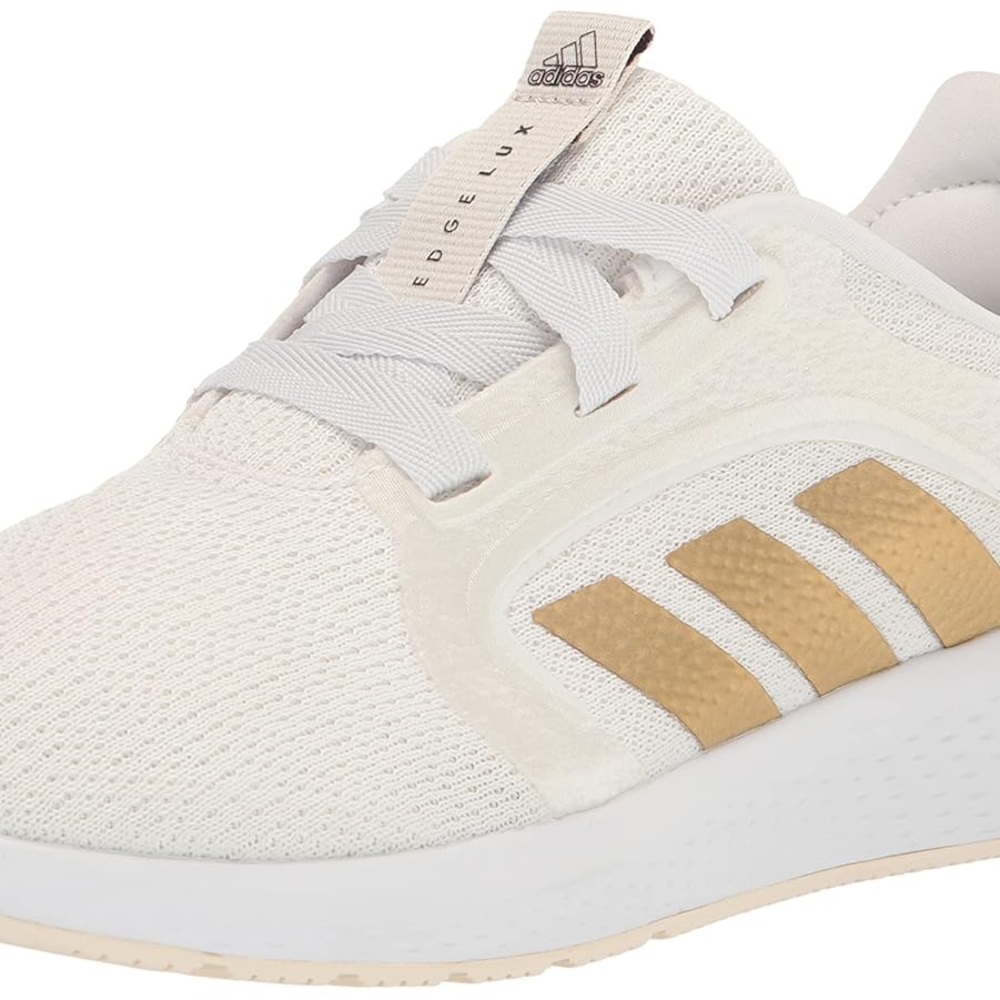Adidas White and Gold Sneakers with Sleek Design